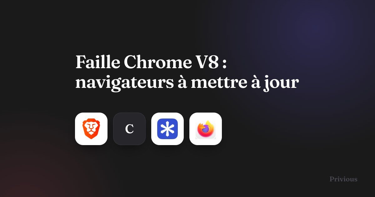 Faille V8 exploitée dans Chrome : Brave, Cromite et les autres navigateurs Chromium aussi concernés