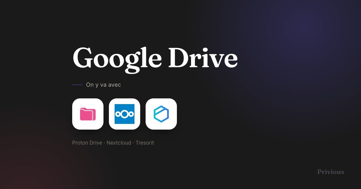 Remplacer Google Drive : cloud fichiers chiffré sans silo Google