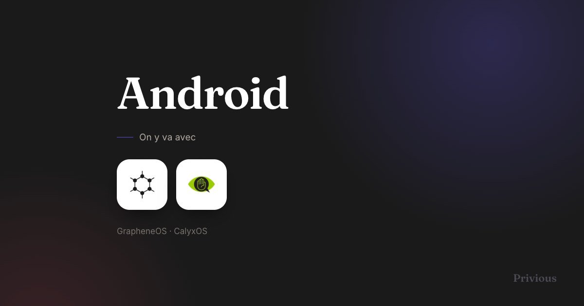 Remplacer Android stock : GrapheneOS (Pixel) et CalyxOS sans Google par défaut