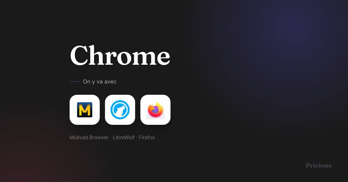 Remplacer Chrome : navigateur privacy sans compte Google obligatoire