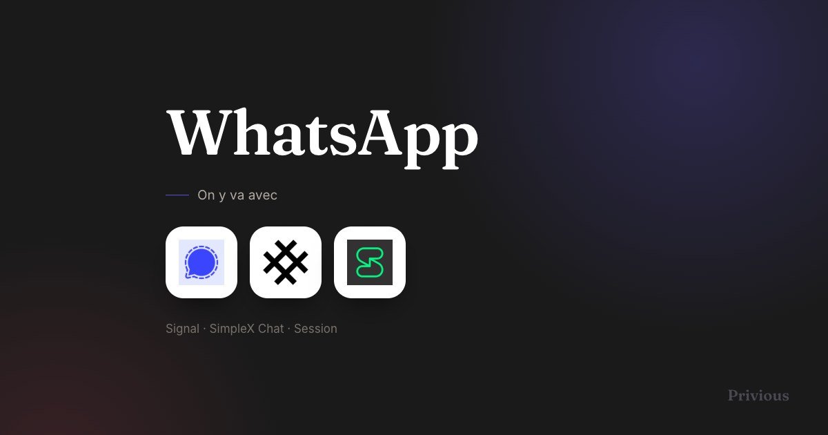 Remplacer WhatsApp : messagerie privée sans Meta dans le circuit